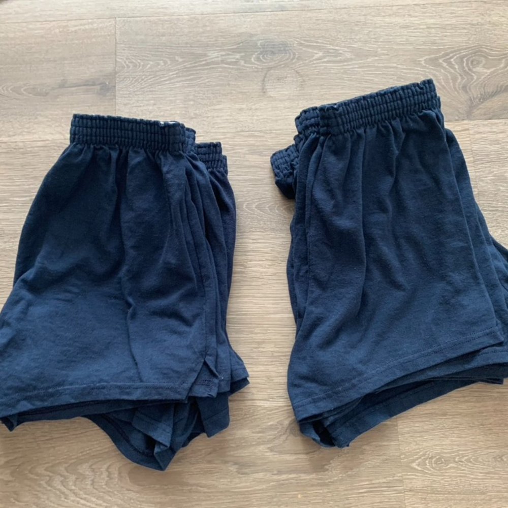 BULK OF 6 Navy Soffe Shorts - Size Medium